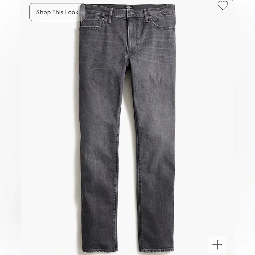 J crew Straight-fit grey jean in signature flex